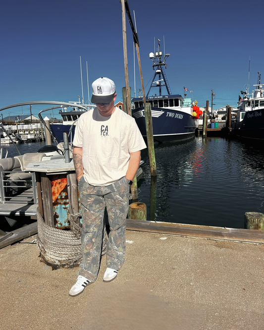 Signature CATCH Cotton Tee | Wht Sand